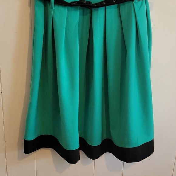 Blue Rain belted flare dress Medium - Picture 4 of 7